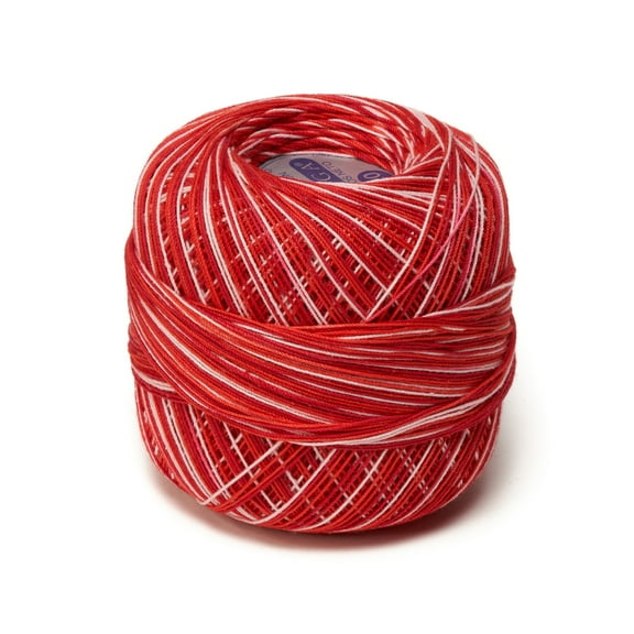 CROCHET OMEGA NO.10 [30grs] - 100% Mercerized Cotton Yarn for Fine Crochet - Color 54-Red Hues 128