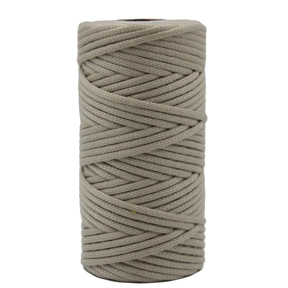 CROCHETA Beige 3mm x 54yards Crochet Macrame Cord, Colored Macrame Rope, Cotton Rope Macrame Yarn, Colorful Cotton Craft Cord for Wall Hanging, Plant Hangers, Crafts, Knitting