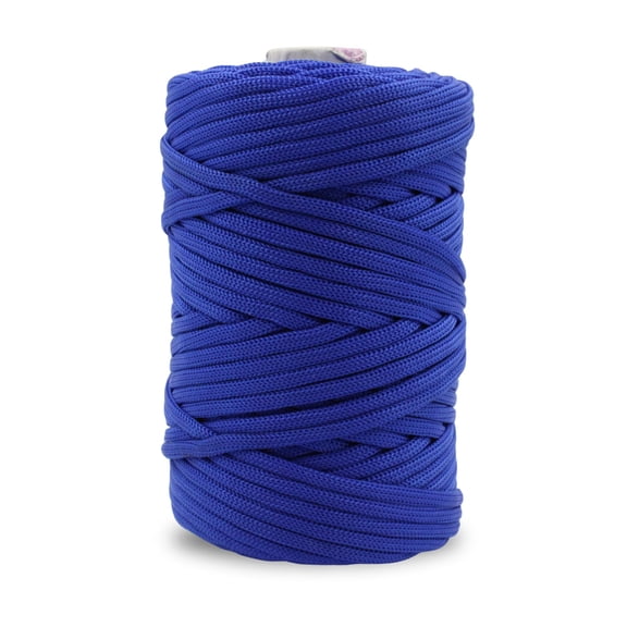CROCHETA Blue 3mm x 54yards PP Knot Macrame Cord, Colored Macrame Rope, Cotton Rope Macrame Yarn, Colorful Cotton Craft Cord for Wall Hanging, Plant Hangers, Crafts, Knitting