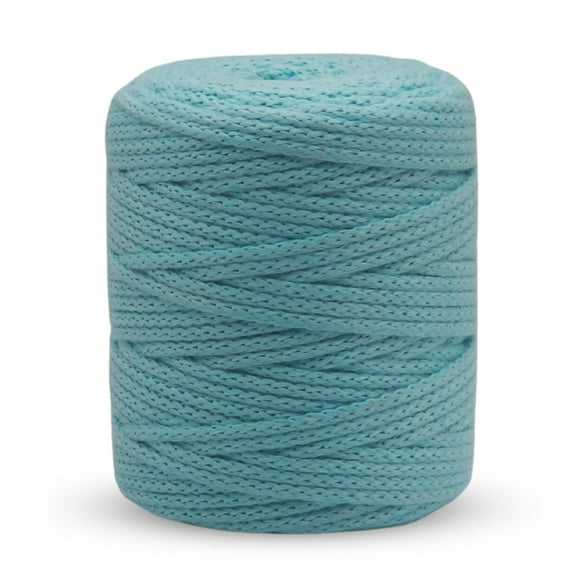 CROCHETA Dark Sky Knitted Macrame Cord 4mm x 109yards, Colored Macrame Rope, Knitted Cotton Rope Macrame Yarn, Colorful Cotton Craft Cord for Wall Hanging, Plant Hangers, Crafts, Knitting