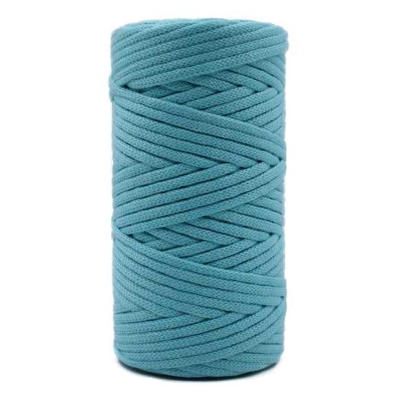 CROCHETA Dark Turquoise 3mm x 54yards Crochet Macrame Cord, Colored Macrame Rope, Cotton Rope Macrame Yarn, Colorful Cotton Craft Cord for Wall Hanging, Plant Hangers, Crafts, Knitting
