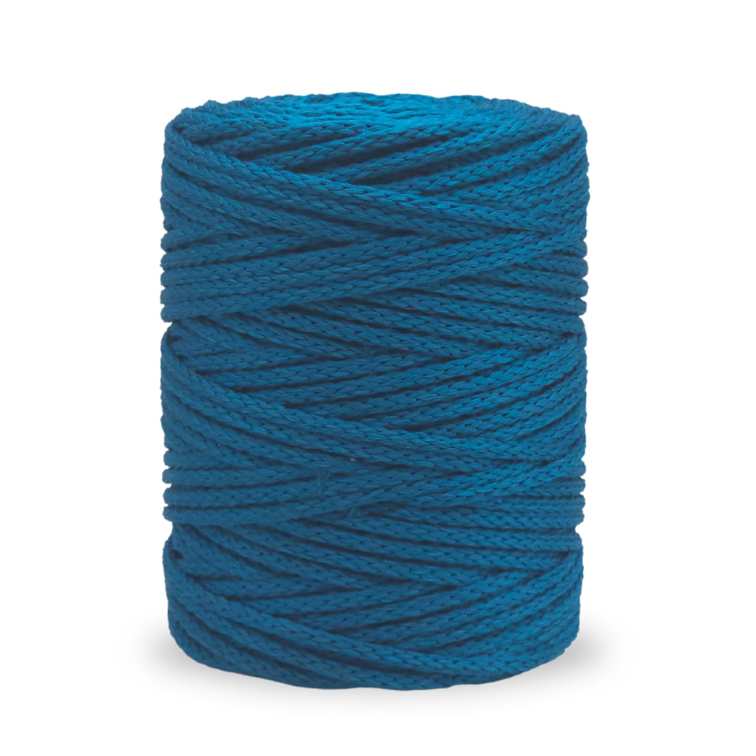 CROCHETA Firozi Knitted Macrame Silky Cord 5mm x 54yards, Colored Macrame Rope, Knitted Polyester Rope Macrame Yarn, Colorful Cotton Craft Cord for Wall Hanging, Crafts, Knitting