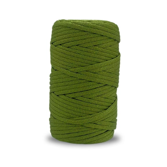 CROCHETA Pine Green 3mm x 54yards PP Knot Macrame Cord, Colored Macrame Rope, Cotton Rope Macrame Yarn, Colorful Cotton Craft Cord for Wall Hanging, Plant Hangers, Crafts, Knitting