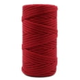 thumbnail image 1 of CROCHETA Red 3mm x 54yards Crochet Macrame Cord, Colored Macrame Rope, Cotton Rope Macrame Yarn, Colorful Cotton Craft Cord for Wall Hanging, Plant Hangers, Crafts, Knitting, 1 of 1