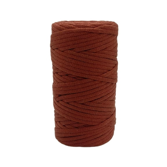 CROCHETA Rust 3mm x 54yards Crochet Macrame Cord, Colored Macrame Rope, Cotton Rope Macrame Yarn, Colorful Cotton Craft Cord for Wall Hanging, Plant Hangers, Crafts, Knitting