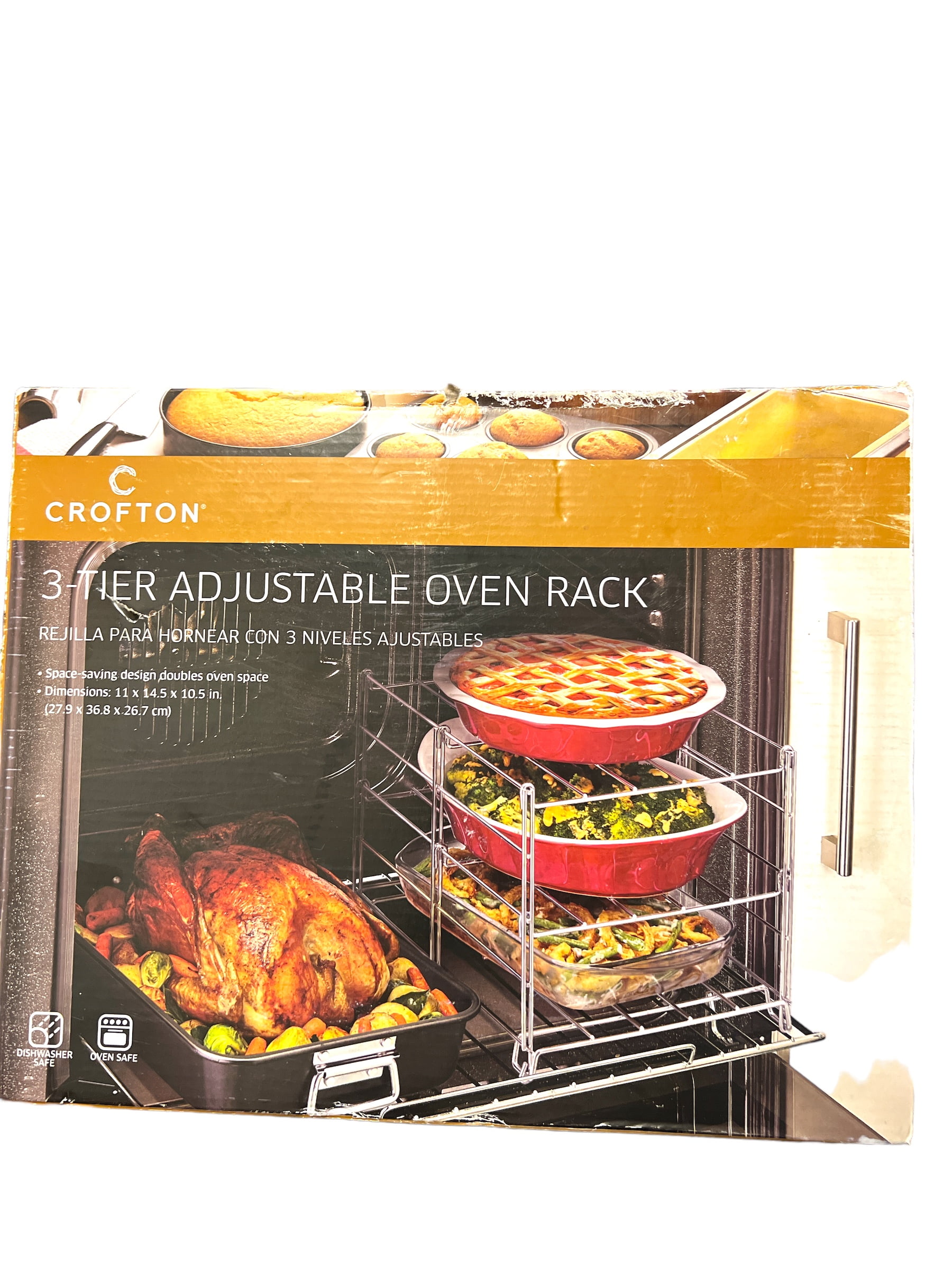 Crofton Multi Cooking Safe 3 Tier Adjustable Oven Rack Walmart