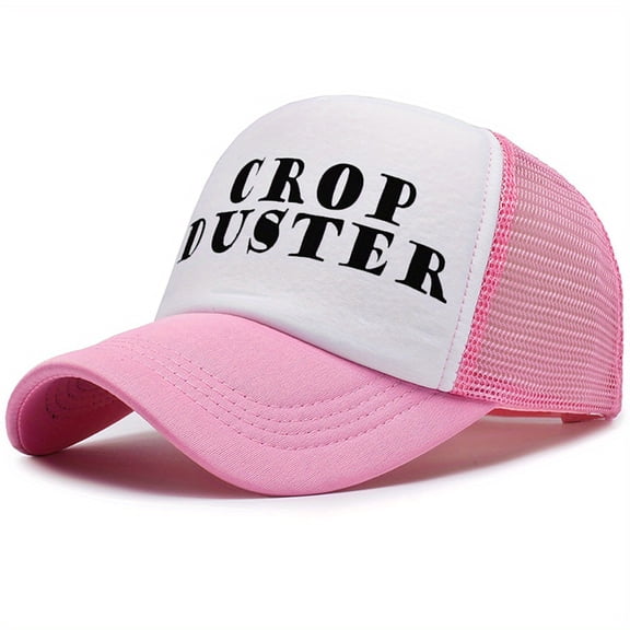 CROP DUSTER Funny Novelty Trucker Hat | Printed Statement Baseball Cap, Adjustable & Lightweight