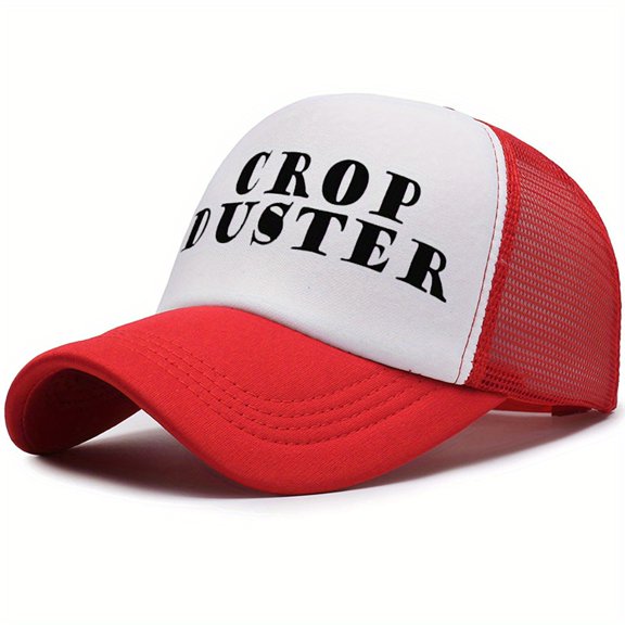 CROP DUSTER Funny Novelty Trucker Hat | Printed Statement Baseball Cap, Adjustable & Lightweight