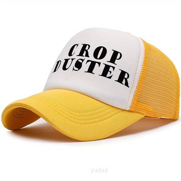 CROP DUSTER Funny Novelty Trucker Hat | Printed Statement Baseball Cap, Adjustable & Lightweight
