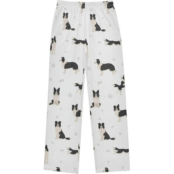 CROPD Border Collie Pajamas Pants Soft Long Pajama Bottoms Lounge Sleep Pants Size S-XL