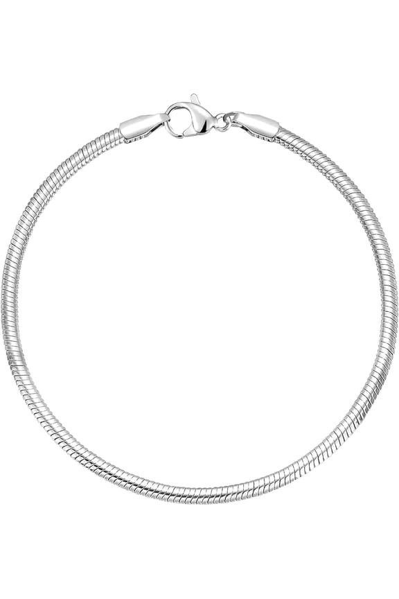 Charm Bracelets for Women, 925 Sterling Silver Plated/14k Gold Bracelet 3mm Dainty Snake Chain Bracelet Men Non Tarnish Jewelry Gifts for Her