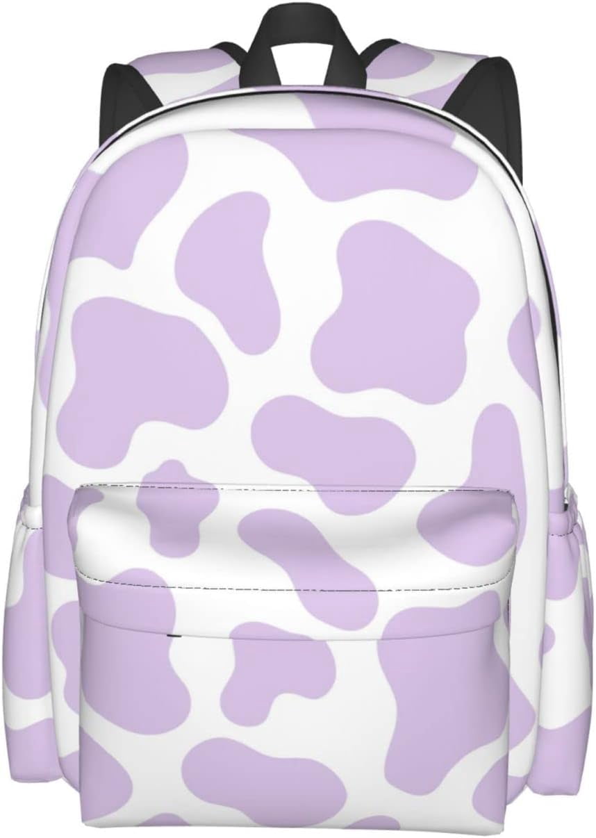 CROPD Cow Print Backpacks School Laptop Computer Backpack Book Bag Travel Hiking Camping Daypack