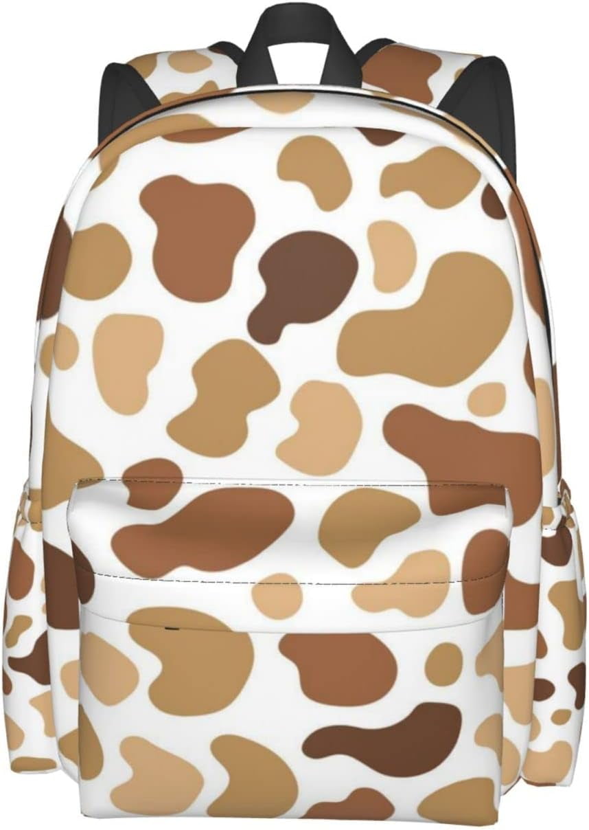 CROPD Cow Print Backpacks School Laptop Computer Backpack Book Bag Travel Hiking Camping Daypack