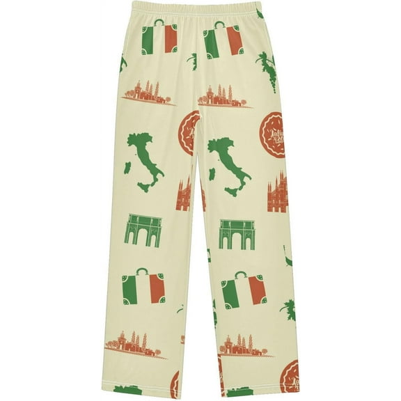 CROPD Fast Food Pajamas Pants Soft Long Pajama Bottoms Lounge Sleep Pants Size S-XL