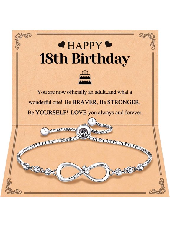 Infinity CZ Cross Bracelet, 10th 11th 12th 13th 14th 16th 18th Birthday Gift 5th 8th Graduation Christian Confirmation Gifts Ideas