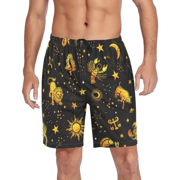 CROPD Men's Animal Pajama Shorts Pjs Bottoms Sleep Shorts Lounge Wear Pajama Pants with Pocket