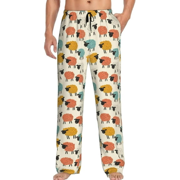 CROPD Men's Pajama Pants Pjs Bottoms With Pockets Sleep Lounge Pants For Men