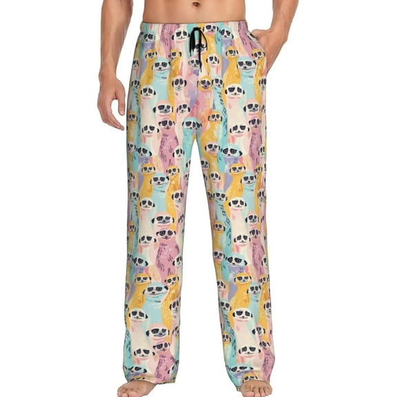 CROPD Men's Pajama Pants Pjs Bottoms With Pockets Sleep Lounge Pants For Men