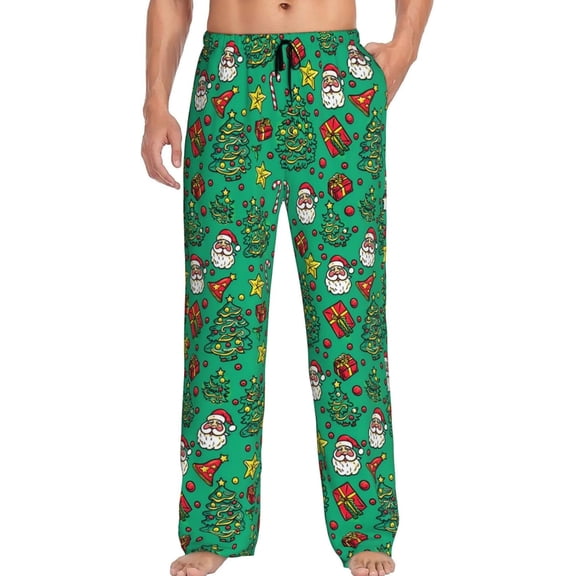 CROPD Men's Pajama Pants Pjs Bottoms With Pockets Sleep Lounge Pants For Men