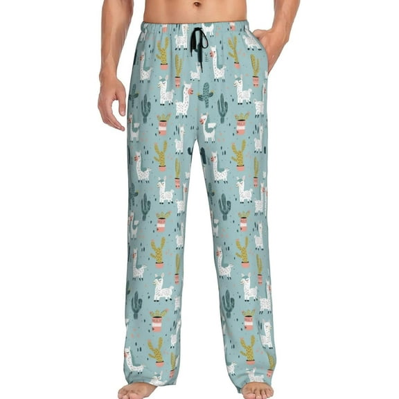 CROPD Men's Pajama Pants Pjs Bottoms With Pockets Sleep Lounge Pants For Men
