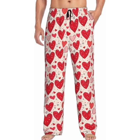 CROPD Men's Pajama Pants Pjs Bottoms With Pockets Sleep Lounge Pants For Men