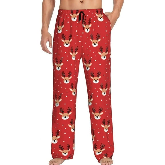 CROPD Men's Pajama Pants Pjs Bottoms With Pockets Sleep Lounge Pants For Men