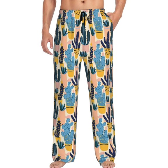 CROPD Men's Pajama Pants Pjs Bottoms With Pockets Sleep Lounge Pants For Men