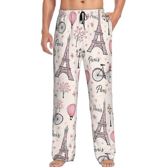 CROPD Men's Pajama Pants Pjs Bottoms With Pockets Sleep Lounge Pants For Men