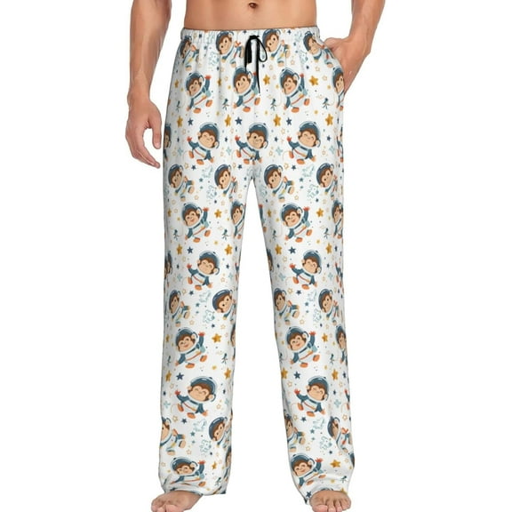 CROPD Men's Pajama Pants Pjs Bottoms With Pockets Sleep Lounge Pants For Men