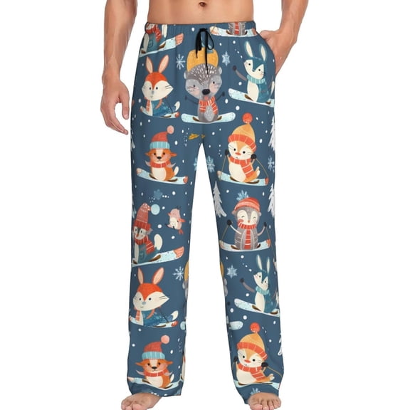 CROPD Men's Pajama Pants Pjs Bottoms With Pockets Sleep Lounge Pants For Men