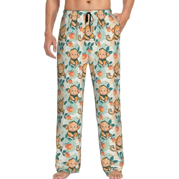 CROPD Men's Pajama Pants Pjs Bottoms With Pockets Sleep Lounge Pants For Men