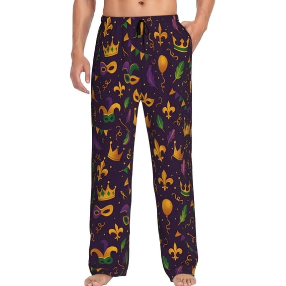 CROPD Men's Pajama Pants Pjs Bottoms With Pockets Sleep Lounge Pants For Men