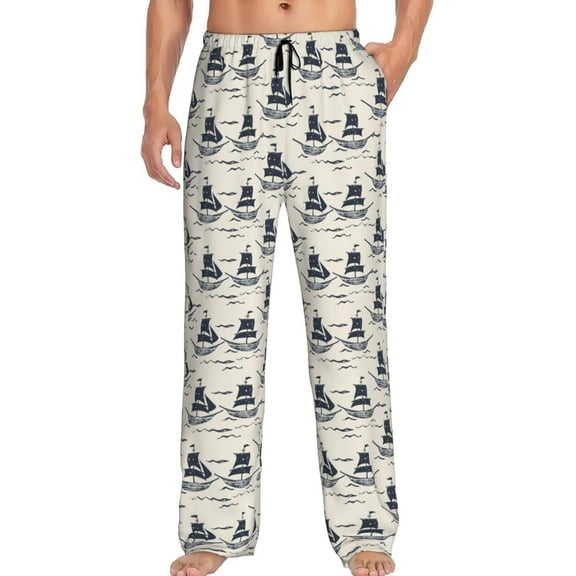 CROPD Men's Pajama Pants Pjs Bottoms With Pockets Sleep Lounge Pants For Men