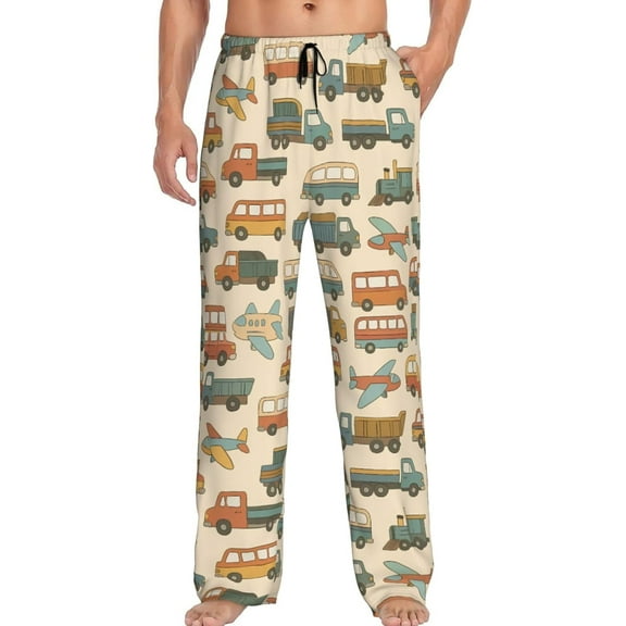 CROPD Men's Pajama Pants Pjs Bottoms With Pockets Sleep Lounge Pants For Men