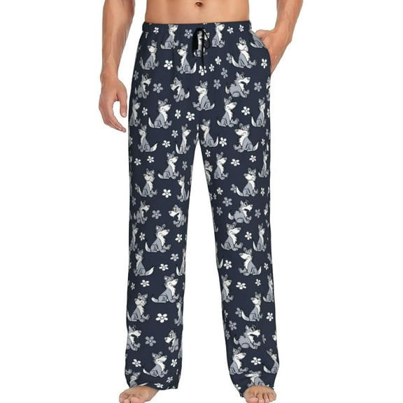 CROPD Men's Pajama Pants Pjs Bottoms With Pockets Sleep Lounge Pants For Men