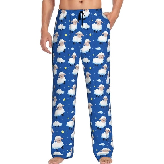 CROPD Men's Pajama Pants Pjs Bottoms With Pockets Sleep Lounge Pants For Men
