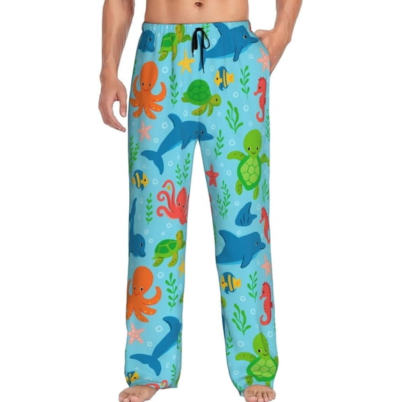 CROPD Men's Pajama Pants Pjs Bottoms With Pockets Sleep Lounge Pants For Men