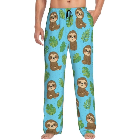 CROPD Men's Pajama Pants Pjs Bottoms With Pockets Sleep Lounge Pants For Men