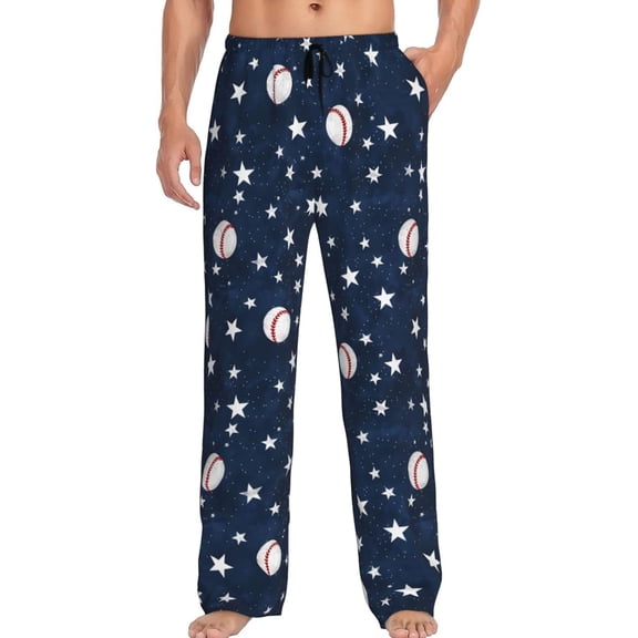 CROPD Men's Pajama Pants Pjs Bottoms With Pockets Sleep Lounge Pants For Men