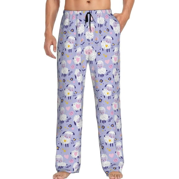CROPD Men's Pajama Pants Pjs Bottoms With Pockets Sleep Lounge Pants For Men