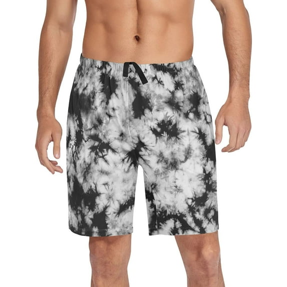 CROPD Men's Tie Dye Pajama Shorts Pjs Bottoms Sleep Shorts Lounge Wear Pajama Pants with Pocket