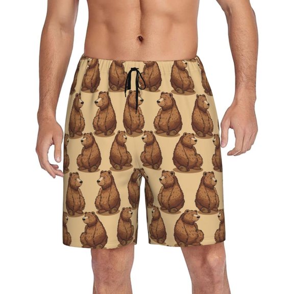 CROPD Mens Pajama Shorts Soft Lounge Bottoms Sleepwear Pj Pants With Pockets S-4XL