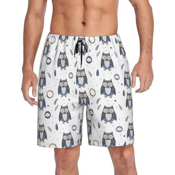 CROPD Mens Pajama Shorts Soft Lounge Bottoms Sleepwear Pj Pants With Pockets S-4XL