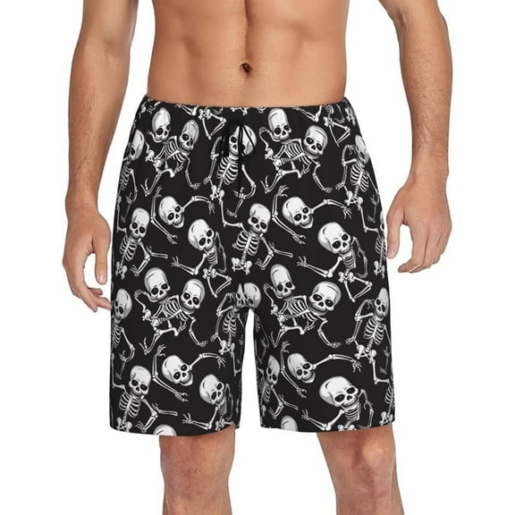 CROPD Mens Pajama Shorts Soft Lounge Bottoms Sleepwear Pj Pants With Pockets S-4XL