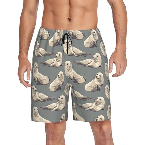 CROPD Mens Pajama Shorts Soft Lounge Bottoms Sleepwear Pj Pants With Pockets S-4XL