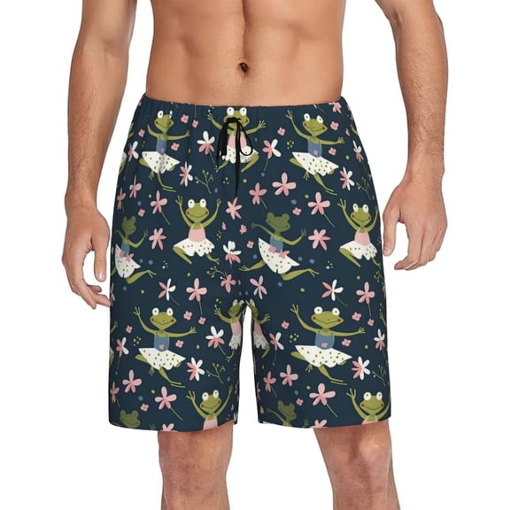 CROPD Mens Pajama Shorts Soft Lounge Bottoms Sleepwear Pj Pants With Pockets S-4XL