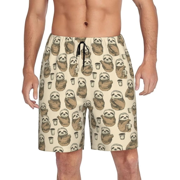CROPD Mens Pajama Shorts Soft Lounge Bottoms Sleepwear Pj Pants With Pockets S-4XL