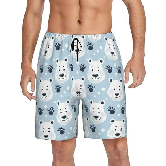 CROPD Mens Pajama Shorts Soft Lounge Bottoms Sleepwear Pj Pants With Pockets S-4XL