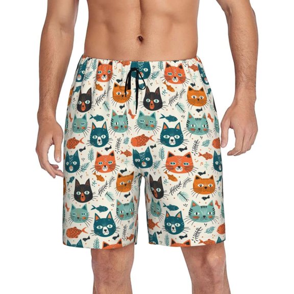 CROPD Mens Pajama Shorts Soft Lounge Bottoms Sleepwear Pj Pants With Pockets S-4XL