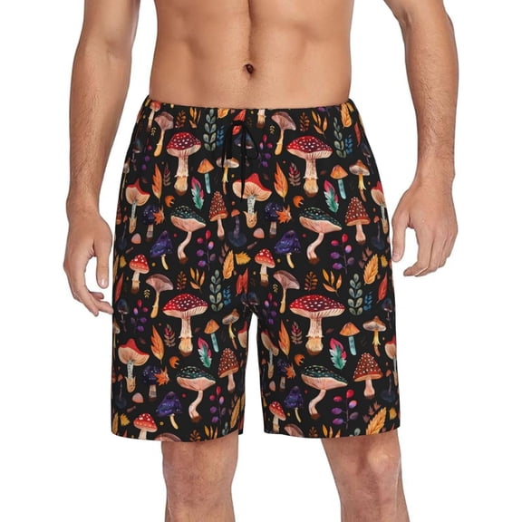 CROPD Mens Pajama Shorts Soft Lounge Bottoms Sleepwear Pj Pants With Pockets S-4XL